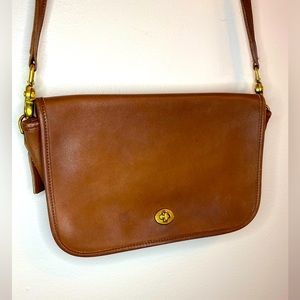 Vintage Coach 90s British Tan Convertible Clutch Bag - Bonnie Cashin Design